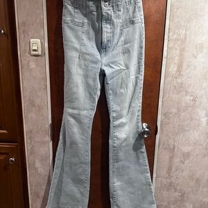 Women's high waisted Light Blue Flared Jeans